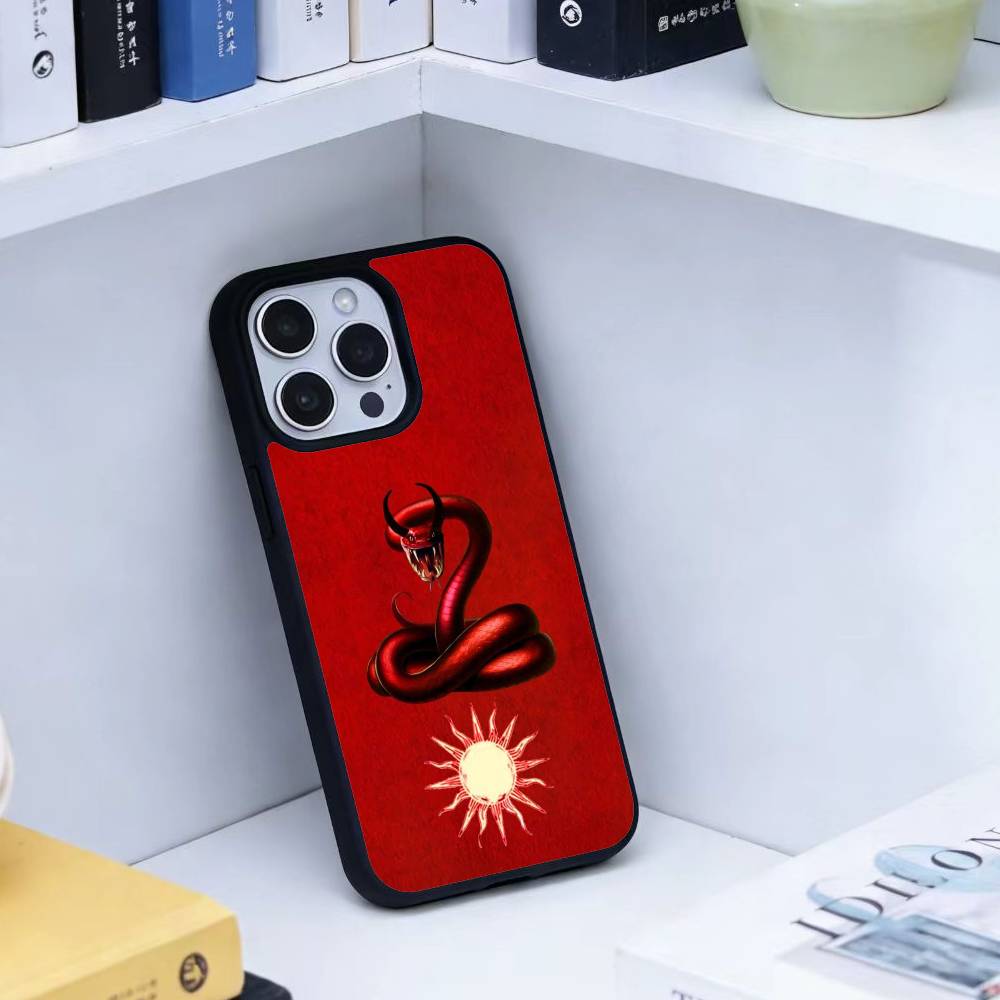 Классический чехол для телефона со змеей для iPhone 17, 16, 15, 14, 13, Pro, Max, Plus, Магнитный для беспроводной зарядки Magsafe