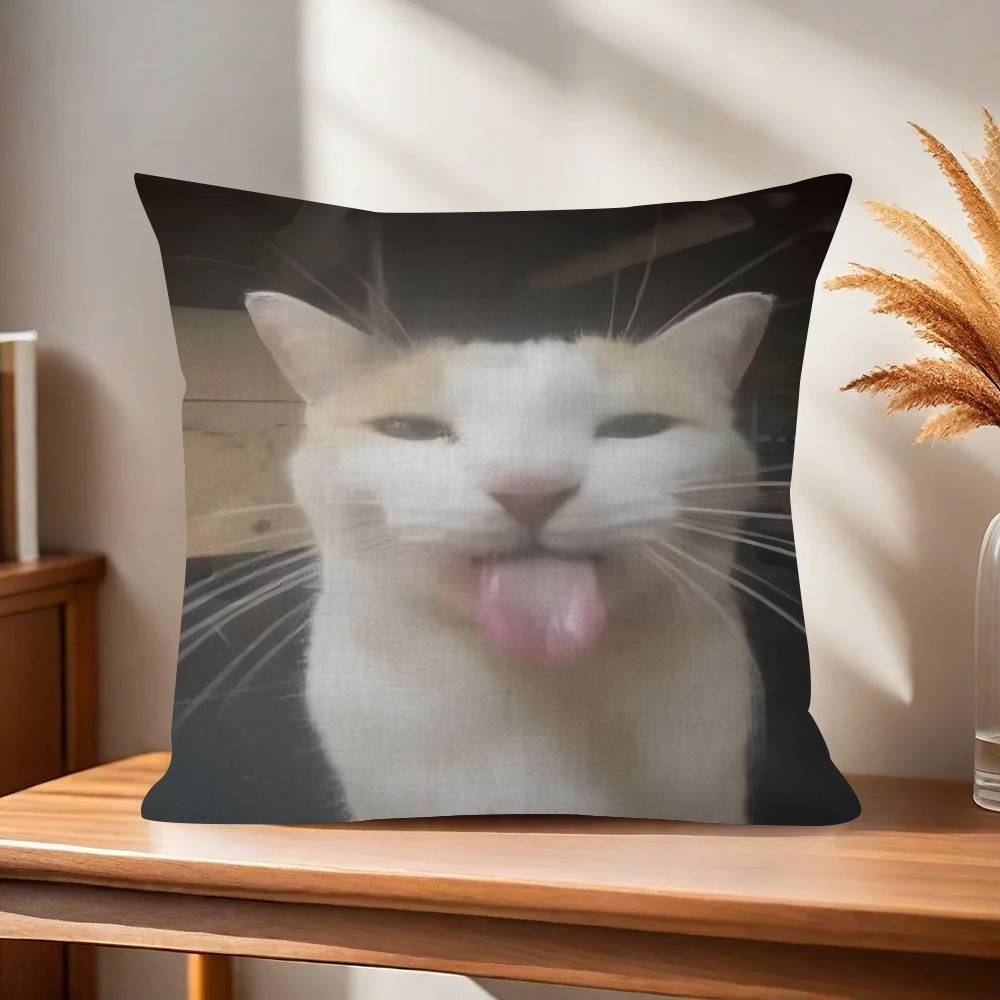 Funny Cat MMeme cm Cushion Cover Pillow Cover Decor Pillowcase Home Pillowcase for Couch Pillow