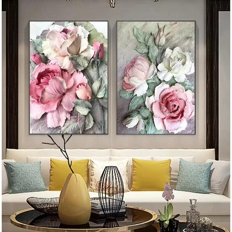 Art Scandinavian Home Decor Abstract Canvas Wall Art Flower Posters And Prints Wall Pictures For Living Room Decoration