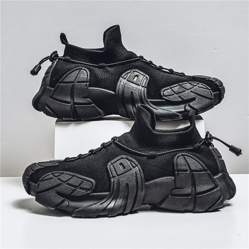 Мужская обувь лето дышащая 2025 новая обувь из мушиной ткани ультралегкая обувь-носки универсальные папины кроссовки мужская индивидуальность тренд