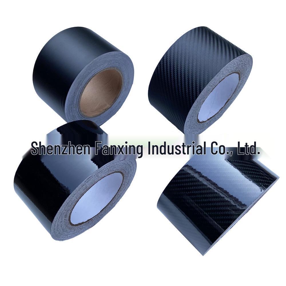 Трансграничная 3D Матовая Глянцевая Черная Пленка для Оклейки Автомобиля под Карбоновое Волокно - Доступна в 3/5/7/10СМ для Электромобилей