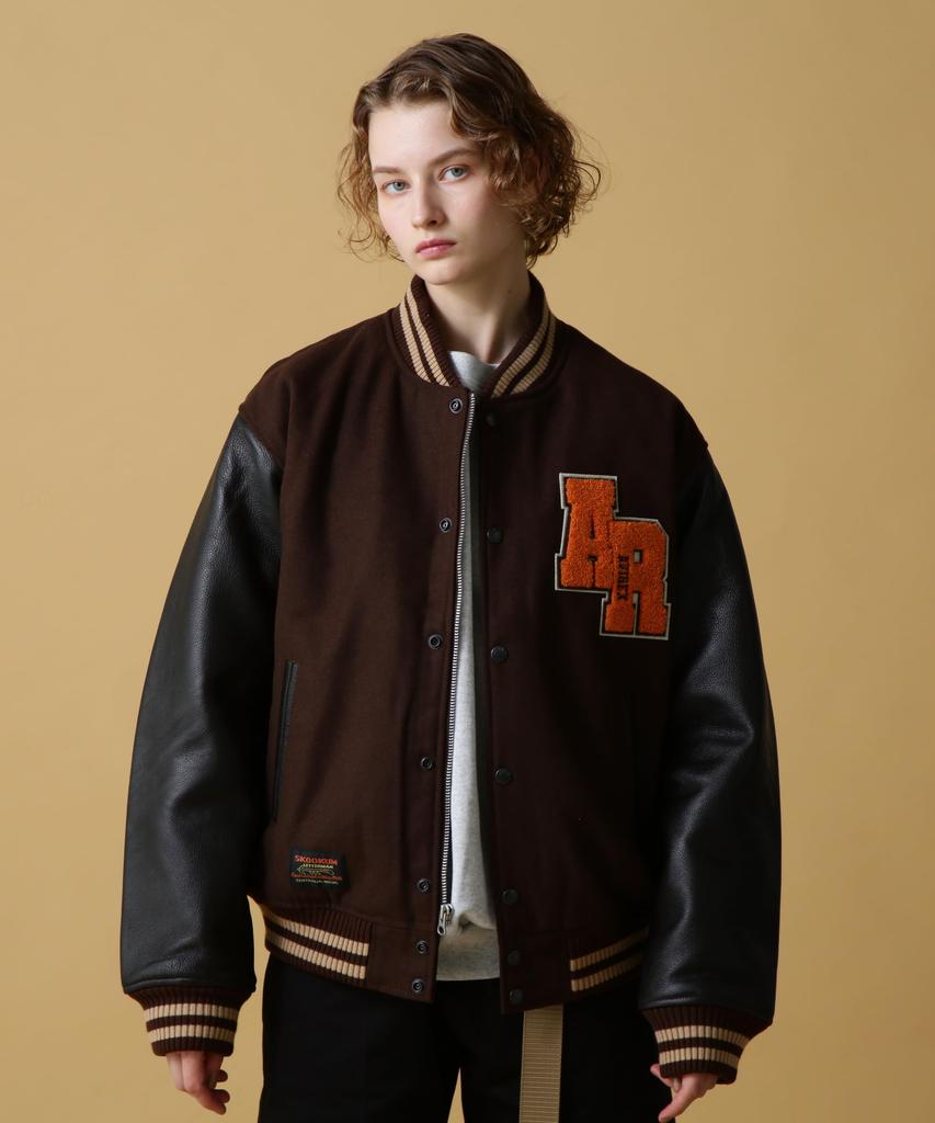 Ограниченная коллекция SKOOKUM VARSITY JACKET L 050 Коричневый [Avirex] WEB&DEPOT Мужская 783-4952054
