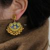 Серьги в виде китайских эмалевых золотых слитков 2025: Красивые аксессуары в национальном стиле для женщин