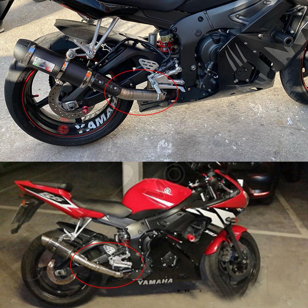 Motorcycle Exhaust Escape Mid link pipe Moto Muffler Connect For YZF R6 YZF-R6 1998 1999 2000 2001 2002 2003 2004 2005
