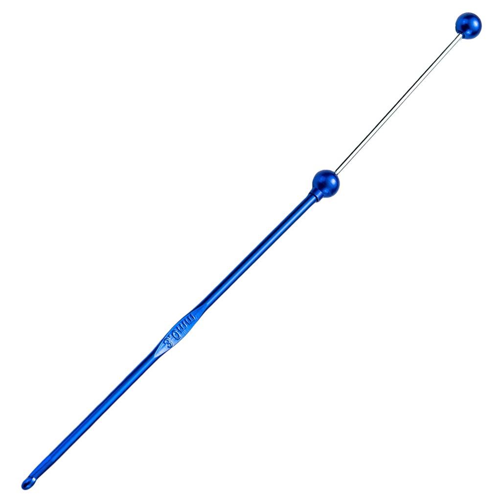Beads Crochet Hook 3mm Crochet Needle Handmade Crochet Needle Practical Metal Knitting Needle for Craft Project