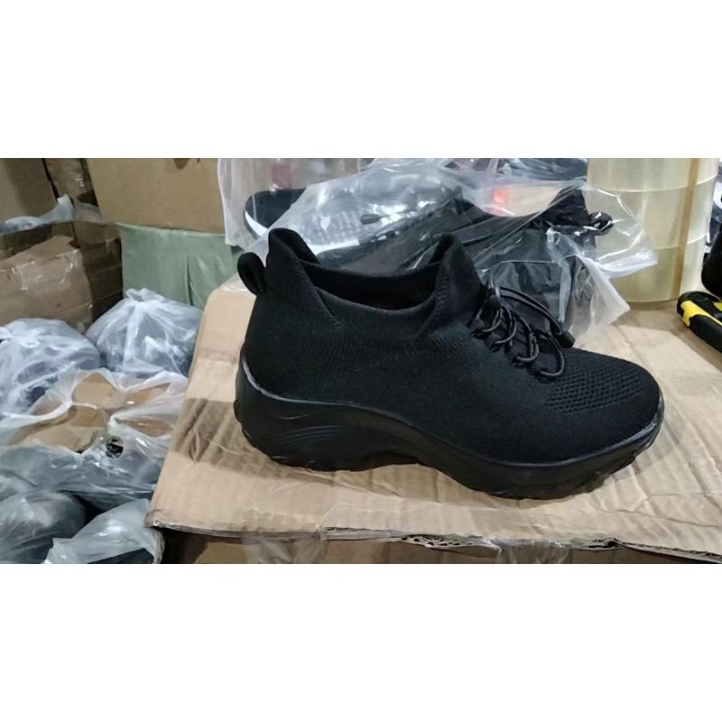 Спортивная обувь, носки, обувь для мам, дышащая сетчатая ткань Fly Woven, женская обувь, толстые подошвы для качания