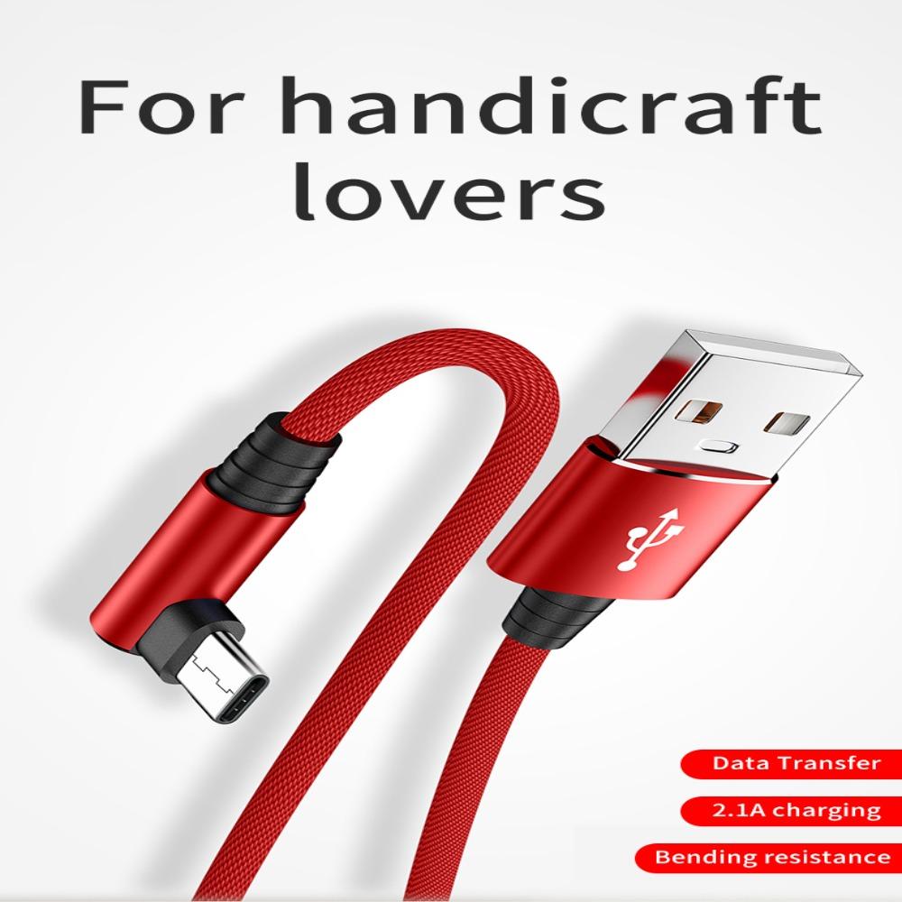 90 Degree Angle Type C Cable 5A USB C Charging Cable USB Type C Type C Charging Line  Smartphone
