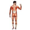 Костюмы для косплея на Хэллоуин Костюм Модный 3D Мышечный рельеф Печать на коже Мужской костюм Комбинезон Сексуальные боди