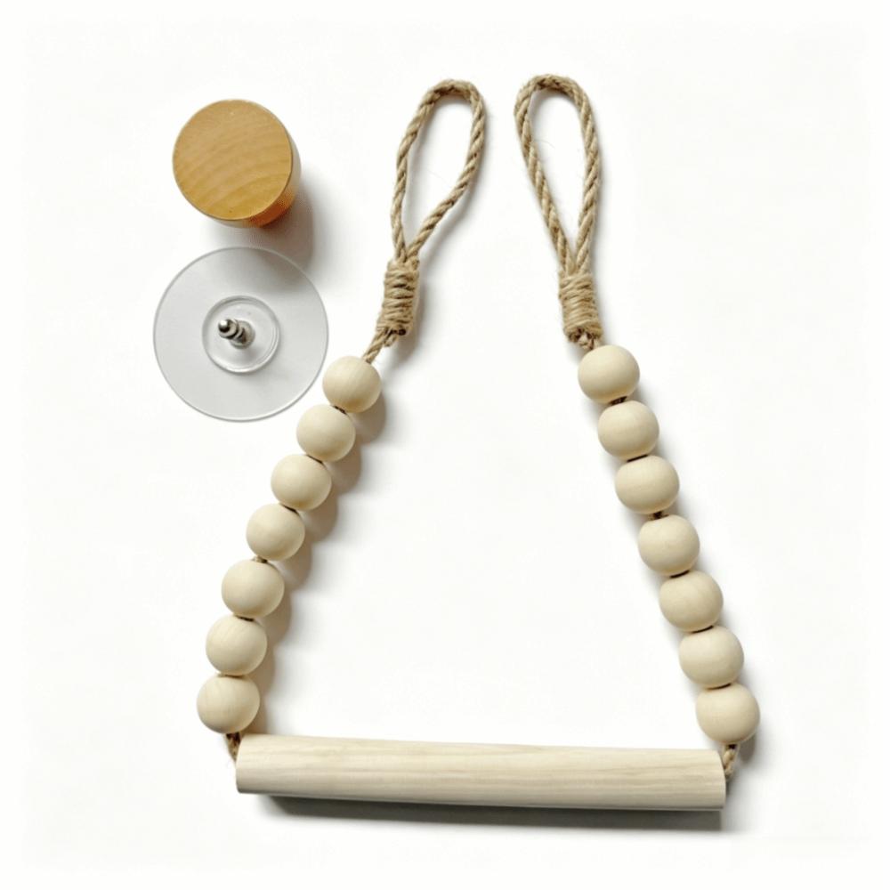Hemp Rope Design Roll Paper Dispenser Punch-Free Wall-Mounted Toilet Paper Rack Home Organizer