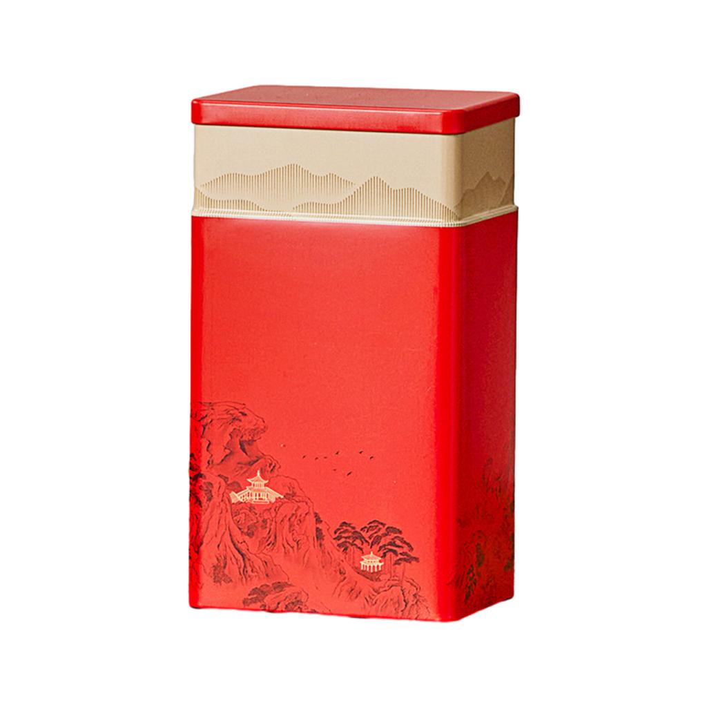 Compact Tea Container Portable Tinplate Tea Storage Box Tea Canister Tea Storage Jar Perfect for Home or Office Use