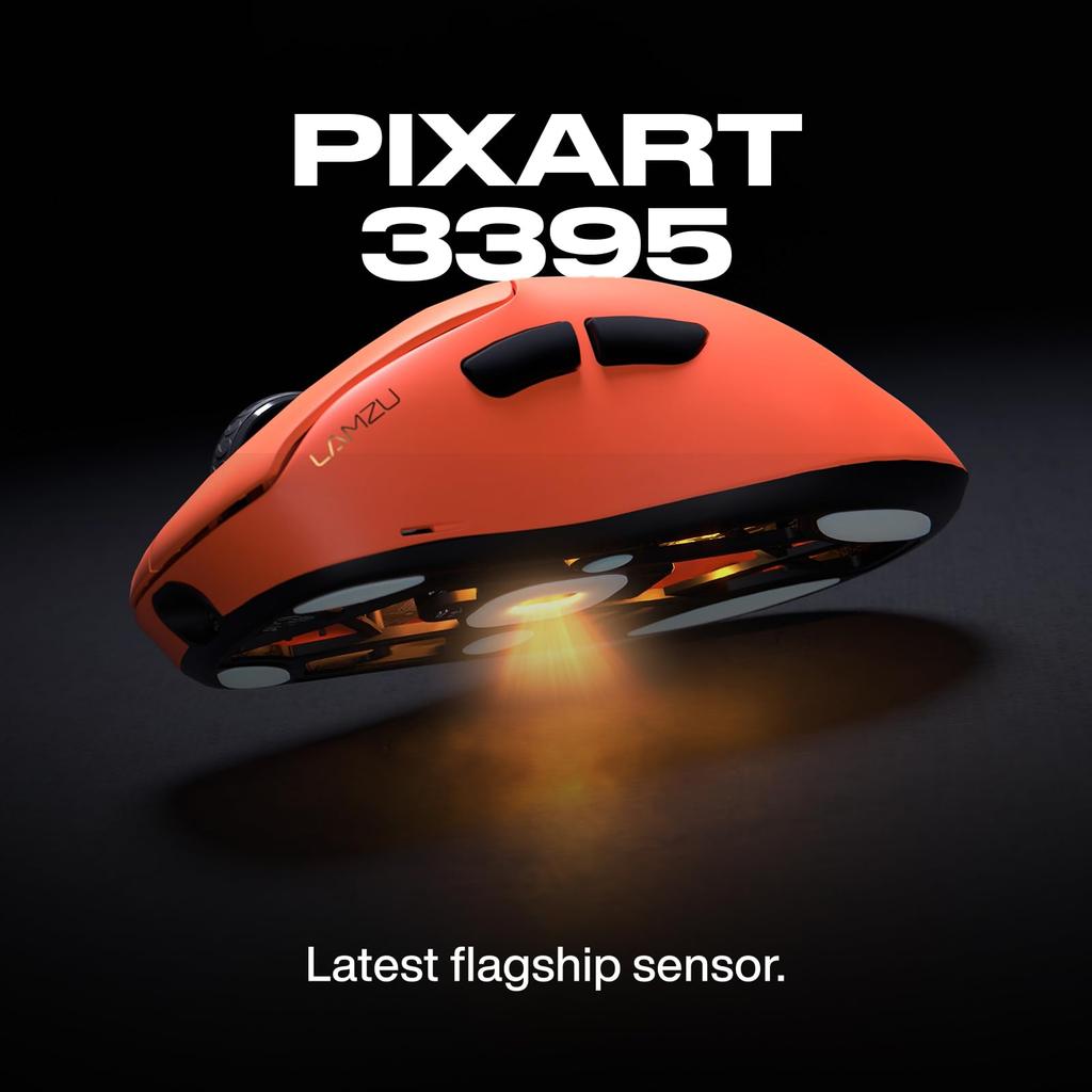 Fnatic Gear Fnatic X LAMZU THORN 4K Special Edition Gaming Mouse MS692 Orange X Black with 4000Hz Polling Rate and Sensor Professional-Grade