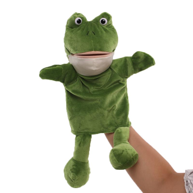 30cm Cartoon Animal Hand Finger Puppet Parent-child Game Plush Toys Doll Lion Elephant Deer Tiger Dog Pig Toy Children GIfts