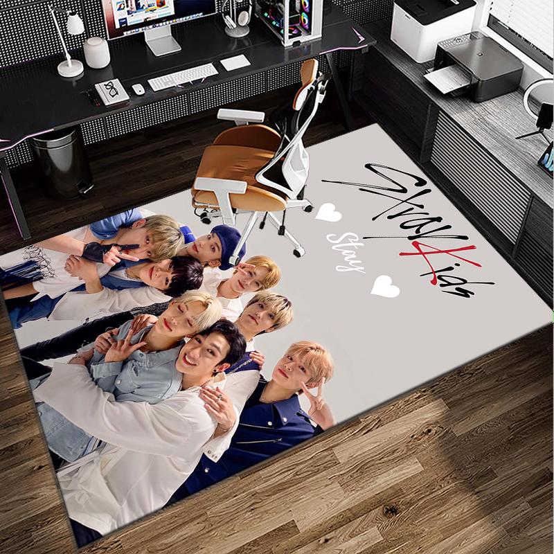 K-pop Stars In Urban Vibes Office Rug Chair Mat, Game Carpet, Suitable for Front Door, Bedroom, Living Room, Desk, Holiday Gift