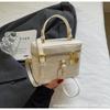 2025 New Small Bag Women's Fashion Niche Design Portable Small Square Bag Retro Texture Shoulder Messenger Box Bag