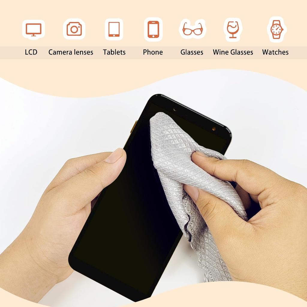 5 Pcs Extra Soft Microfiber Cleaning Cloths – High-Absorbency, Quick-Drying, and Non-Scratch for Electronics, Glass, Windshields, and Kitchen