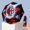 AC Milan Рисунок Печатный Мини 5 Сложений 8 Спиц Компактный Зонт Ветрозащитный Водонепроницаемый Легкий Портативный Складной