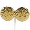 COCO Mark Earring Matelasse Vintage Plated Gold 42.5g Women Used