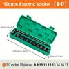10pcs 8-17mm/8-24mm Electric Socket Tool Impact Wrench Adapter Tool Socket,For Repair Garage Tools Fit Wrench Adapter