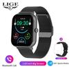 LIGE HD Смарт-часы с большим экраном Bluetooth Вызов Спортивный браслет для здоровья Браслет для измерения температуры тела IP67 Водонепроницаемые мужские умные часы