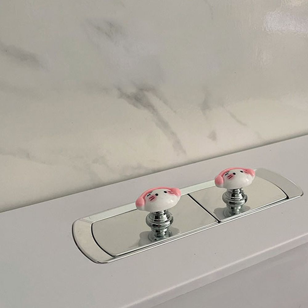 Милая кнопка смыва унитаза Портативная кнопка водяного бачка Помощь Модный туалетный пресс-переключатель Инструмент