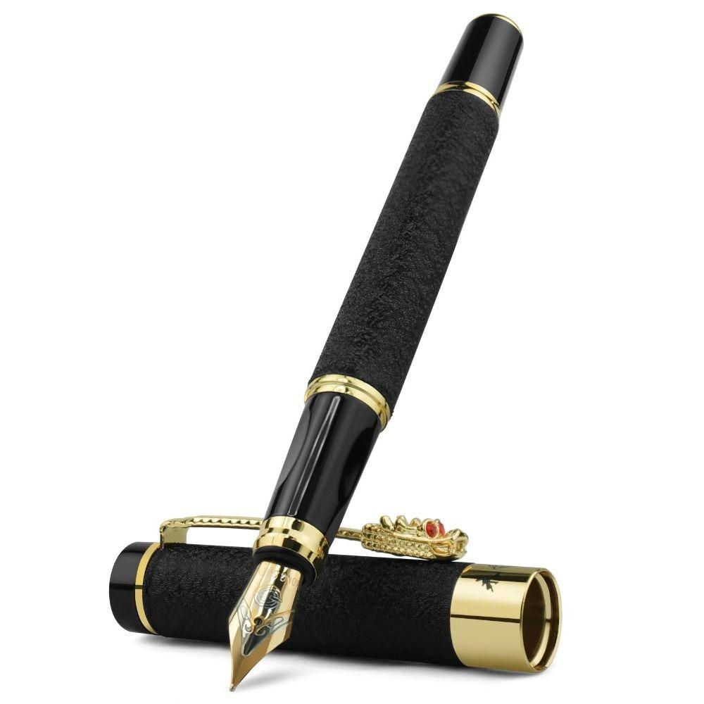 Перьевая ручка для письма Classic Black Classic Pen Solid Dragon Crystal Diamond Pen Office