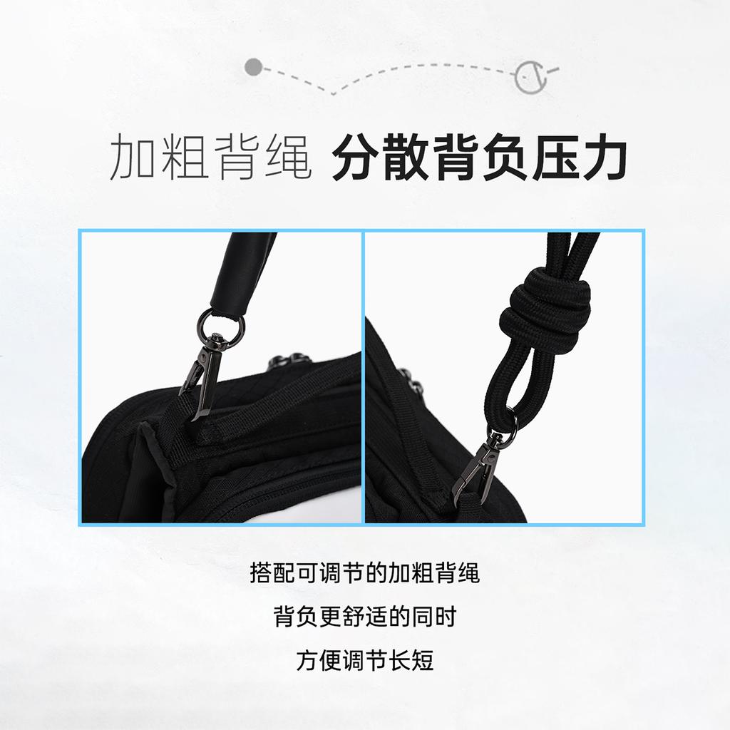 Li Ning Коллекция Настольный теннис Сумки через плечо из Оксфорда Обычные Унисекс Черно-белые ABDW199-1
