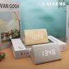 Wooden Digital Alarm Clock Time Date Temperature Display Desk Clocks for Bedroom Living Room Bedside Office