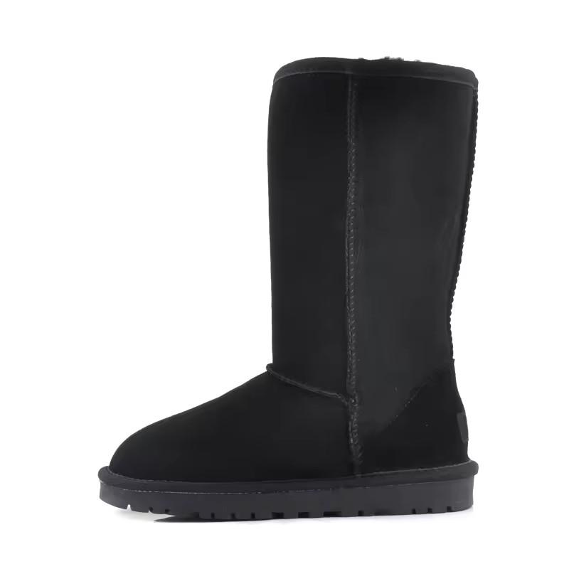 Новая Мода Botas Mujer Натуральная Овечья Кожа Женские Снегоступы 100% Натуральный Мех Зимние Сапоги Водонепроницаемые Женские Длинные Сапоги