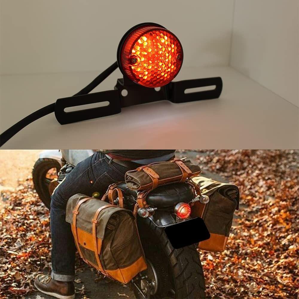 1pcs Bracket Motorcycle Tail Light Universal LED Tail Light  for Cafe Racer, ATV, Bobber