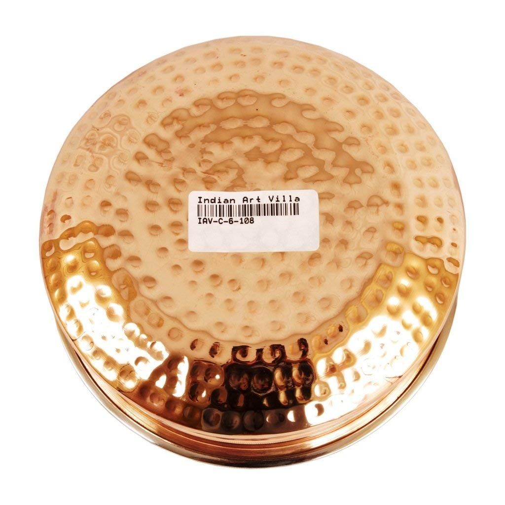 Steel Copper Serving Handi Bowl, Serveware & Tableware, Home Restaurant, Volume-750 ML, Pack of 1