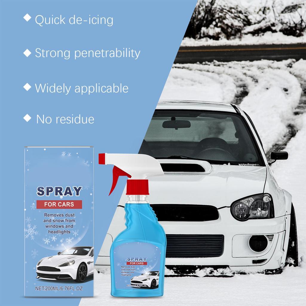 Deicing Spray For Car De-icing And Anti-fogging, Long-lasting, Convenient Deicing Spray 200ML