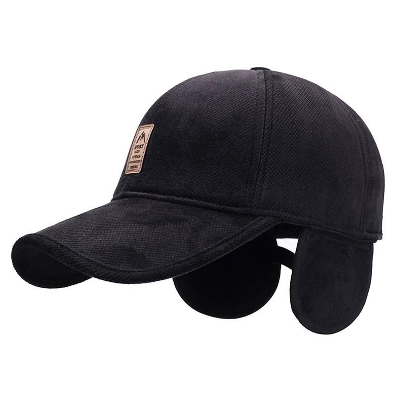 Sports Style Baseball Cap For Men With Fleece Lining Windproof Warmth For Outdoor Activities