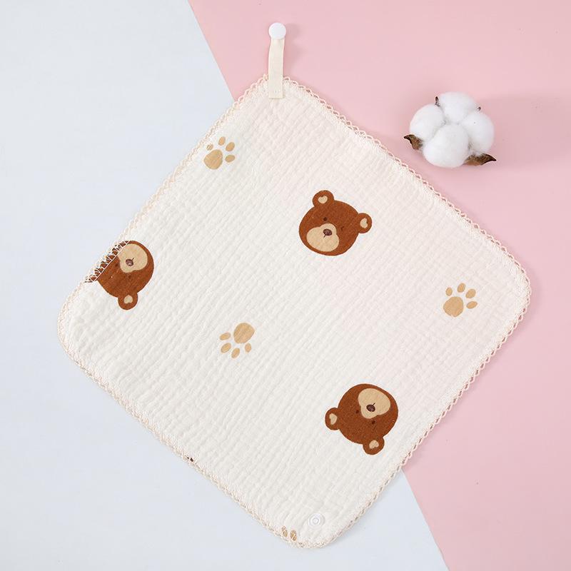 4-слойное хлопковое марлевое детское полотенце - Мягкое, Класс А, Маленькое квадратное для детей и использования в детском саду
