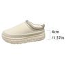 Women's Thick Bottom Snow Boots Fleece Lined Slip-On Slippers Autumn Winter New Style Cotton Plush Clog Slippers