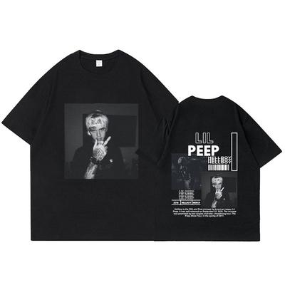 Футболка рэпера Lil Peep Hellboy Crybaby Хип-хоп Графическая футболка Летняя Унисекс Женская одежда Эстетичная Свободная Хлопковая футболка