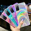 Градиентный радужный зеркальный чехол для Samsung Galaxy S20 FE Note 20 Ultra S10 Plus A21S A51 A71 A01 A11 A31 A41 A70 A50 A30 A20 A10 M11 M21 Laser TPU Cover