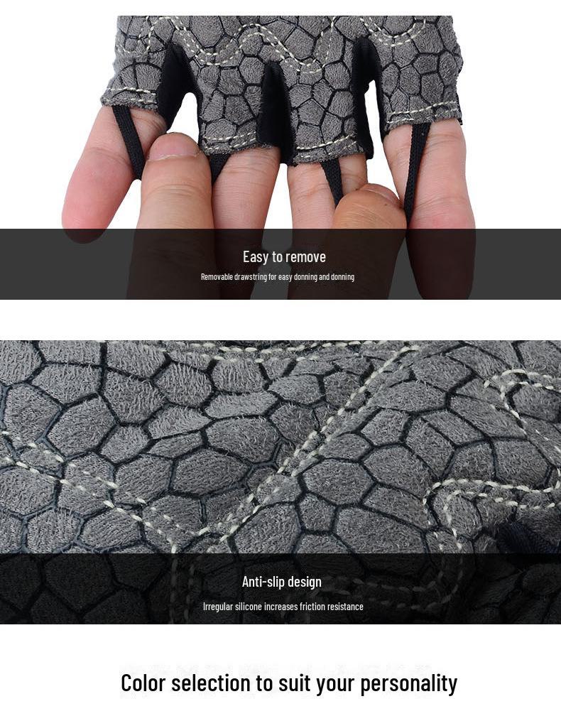 Перчатки для фитнеса Boden Non-Slip Silicone - полупальцевые, антимозолистые для занятий на открытом воздухе