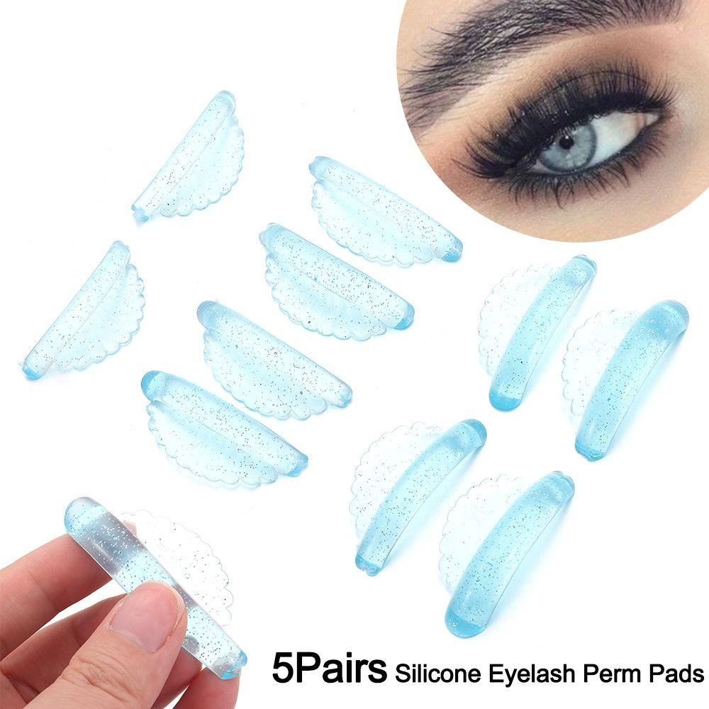 5Pairs Reusable Silicone Eyelash Perm Pads Eyelash Extension Eyelash Lifting Shield for Women