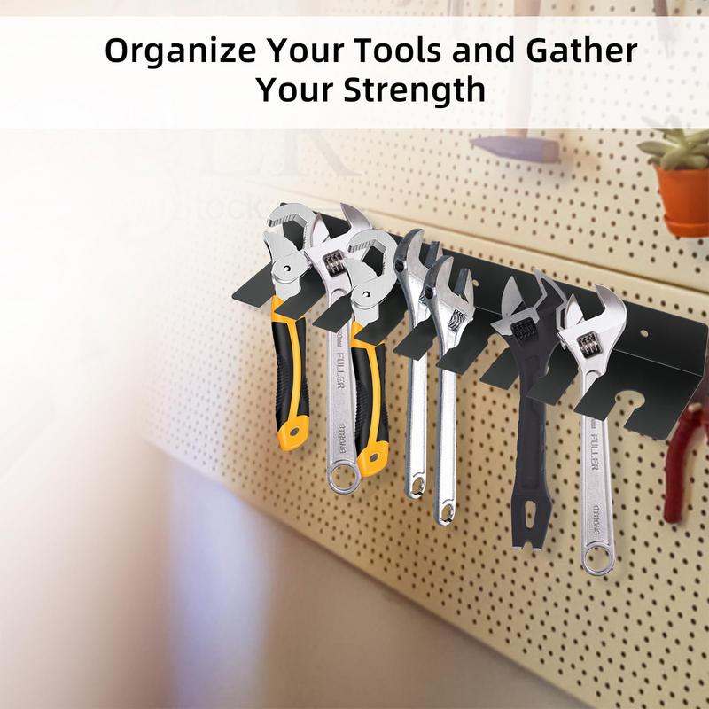Wrench Organizer Wall Mount Wrench Organizer Hand Tool Holder Rail Rack Storage Holder Garage Workshop Hardware Tool Hanger
