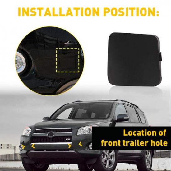 Pair Front Bumper Tow Hook Eye Cover For Toyota Cap RAV4 2011-2012 Left Right