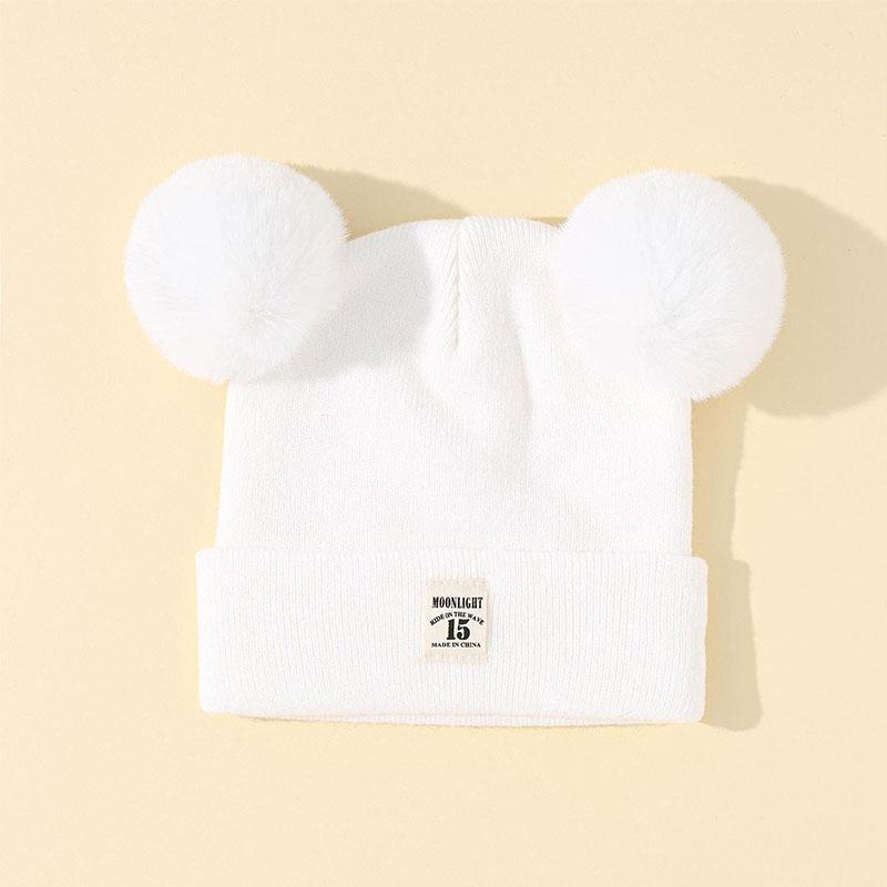 Сплошной цвет, шерстяной вязаный чепчик Bebe, шапка для новорожденных, милая зимняя шапка с помпоном для детей, теплая шапка-бини для мальчиков и девочек, От 0 до 3 лет