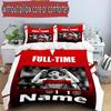 3pcs Duvet Cover Set (1*Duvet Cover + 2*Pillowcase, Without Core), Custom Name football team F.C Pattern Bedding Set, Home Bedroom Decor Gift