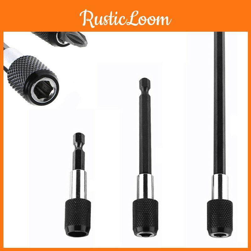 3pcs Set 1/4 Hex Shank Screw Driver Extension Bit Quick Release Holder Tool Efficient Magnetic Bit Holder For Precise And Secure Fastening