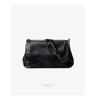 2024 New Style Black Flap Soft Leather Women's Chain Crossbody Hobo Bag