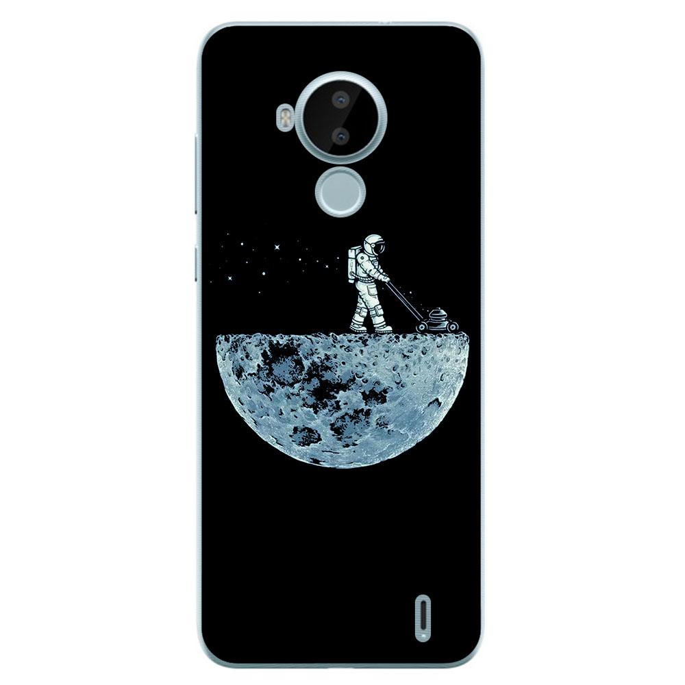 I Am Alone Phone Case For Nokia C30 2021 6.82 Inch Bags Fashion Luxury Color Cartoon Printed Paint Mobile