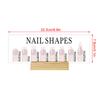 Acrylic Nail Shapes Display Board With Wood Base Mannequin Fingertips And Nail Shape Guide Static Artwork Sign For Salon Decor
