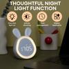 Cute Rabbit Alarm Clock LED Digital Table Clock with Night Light Student Study Clock Rechargeable Children Wake Up Clock
