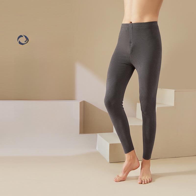 Мужской бесшовный бархатный термобелье: Самонагревающийся, плюс бархат, осенний комплект