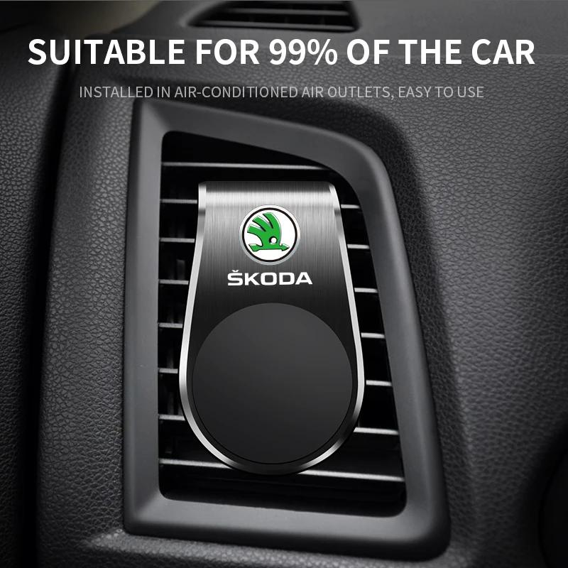 Car Sticker 2025 New Car Mobile Phone Support Magnetic Mount Stand For Skoda Octavia Fabia 2 Octavia a 5 a 7 2 RS Superb Yeti Ra