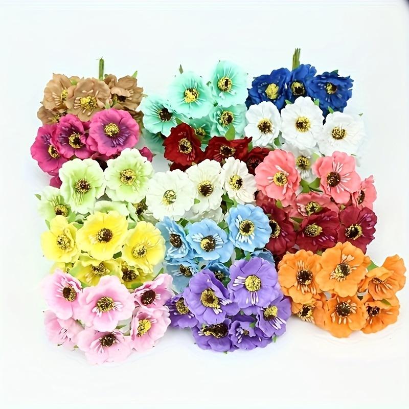 Artificial Flowers Silk Mini Bouquet Outdoor Garden Wedding Wreath Home Room Vase Table Decora Scrapbook Bridal DIY Gifts Props